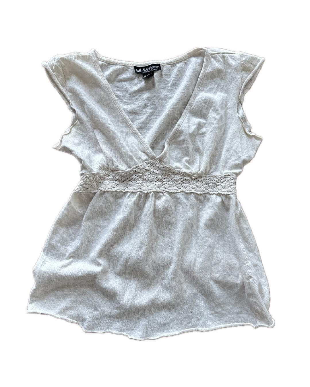 Vintage 2000s white cotton gauzy top