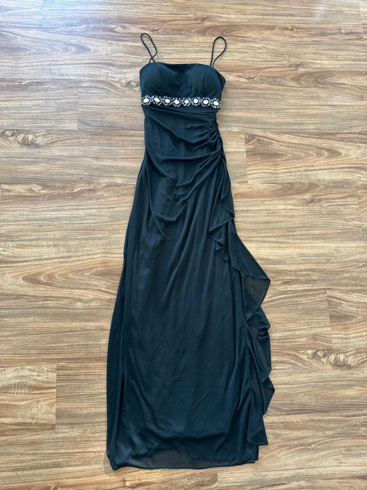 Vintage 2000 black/pink maxi gown