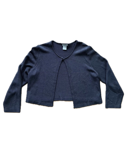 2000a dark navy mesh cropped cardigan