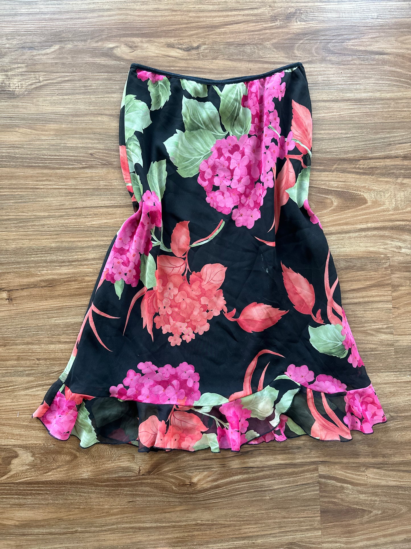 Vintage 2000 floral slip midi skirt