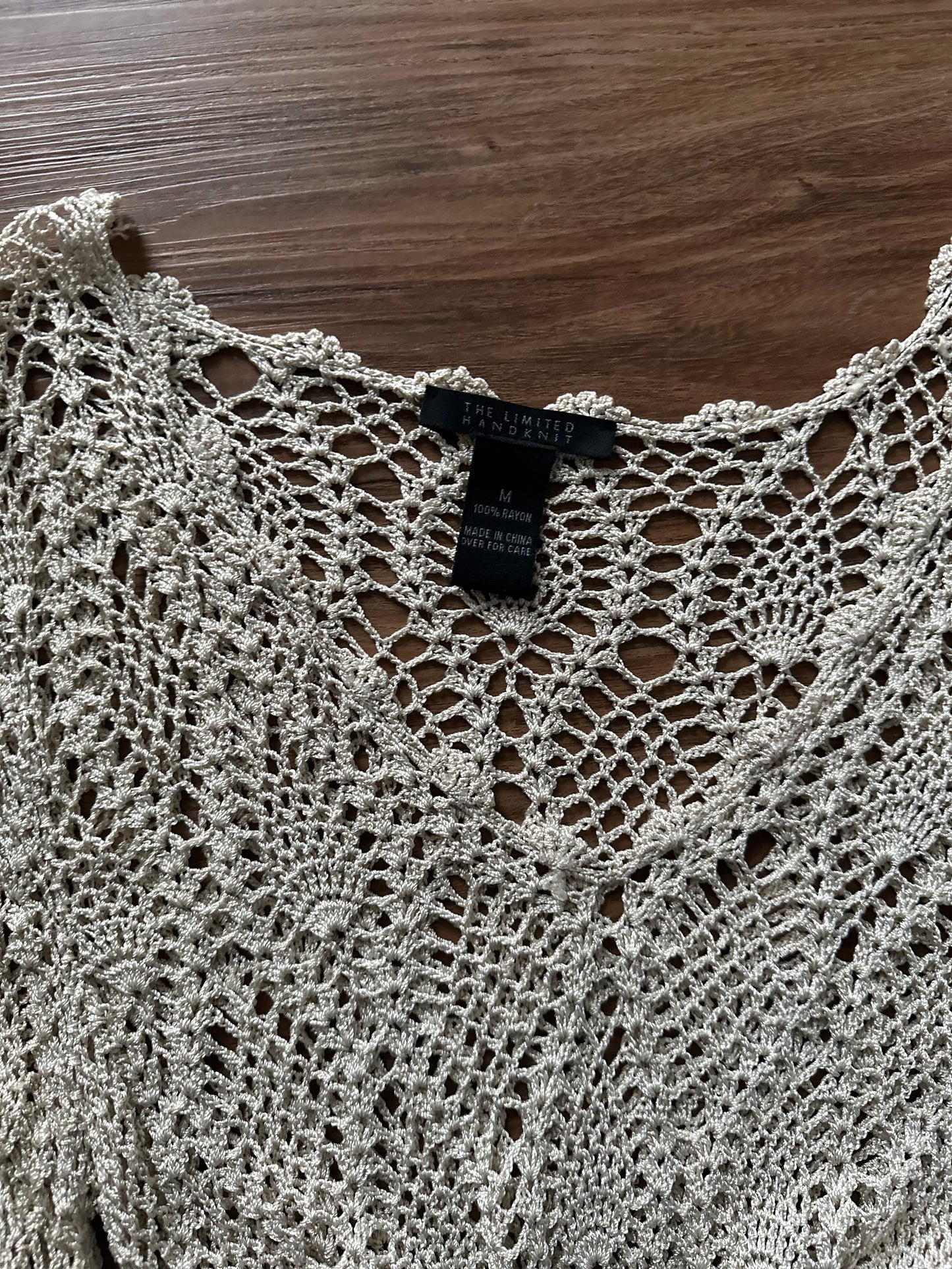 2000s crochet long sleeve top