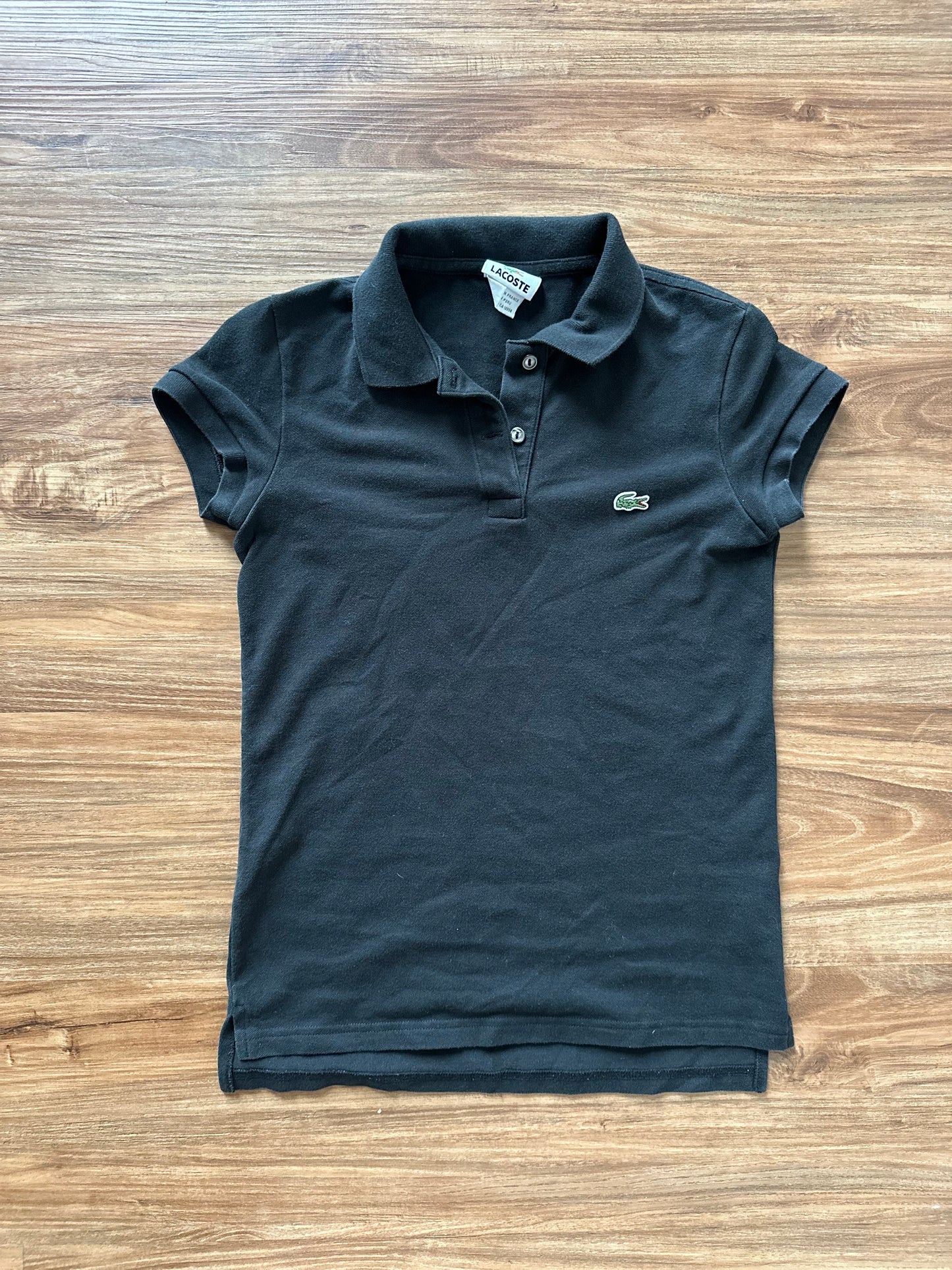 Vintage 2000s black/white lacoste cotton polos (duo)