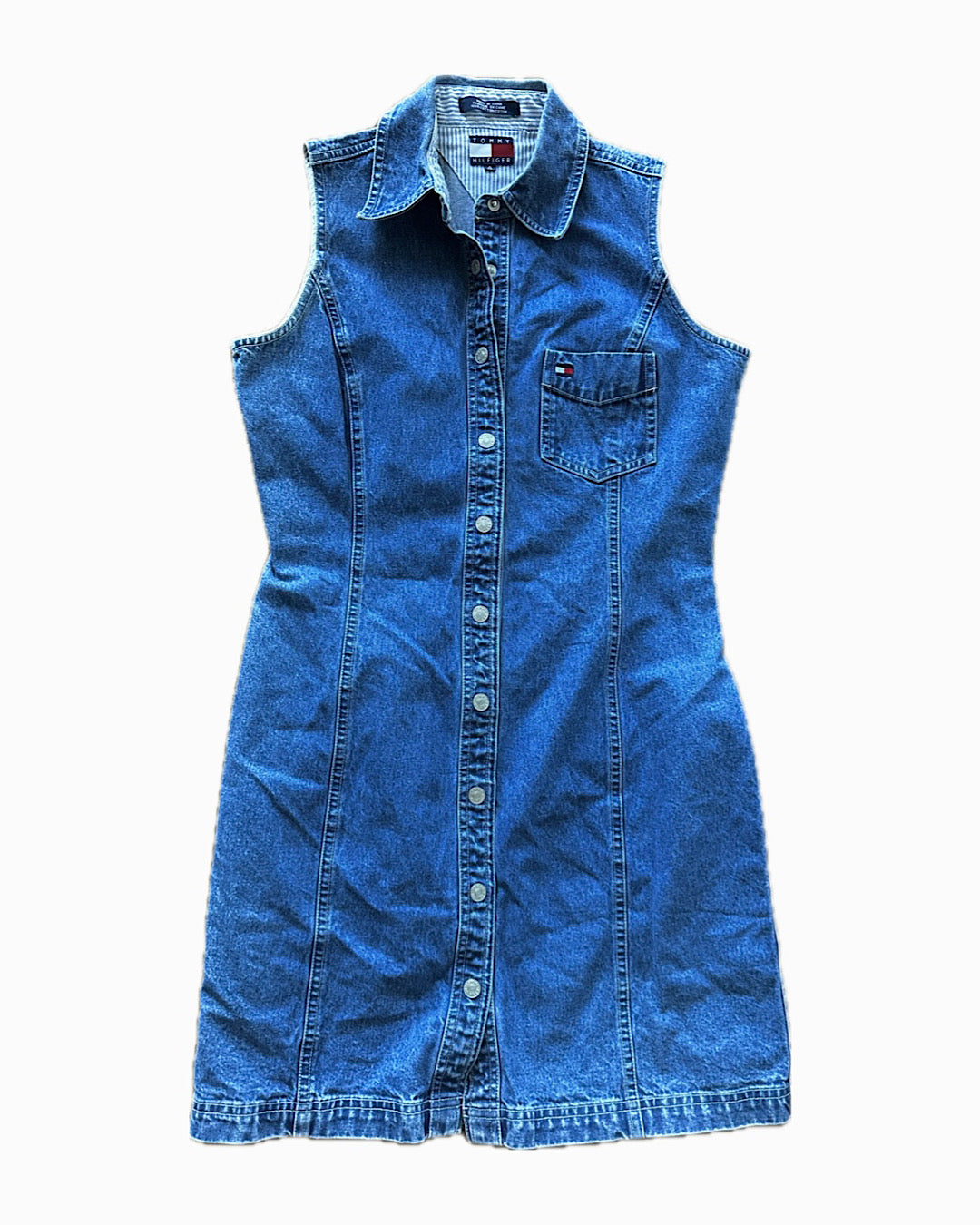 2000s Tommy Hilfiger denim button up dress