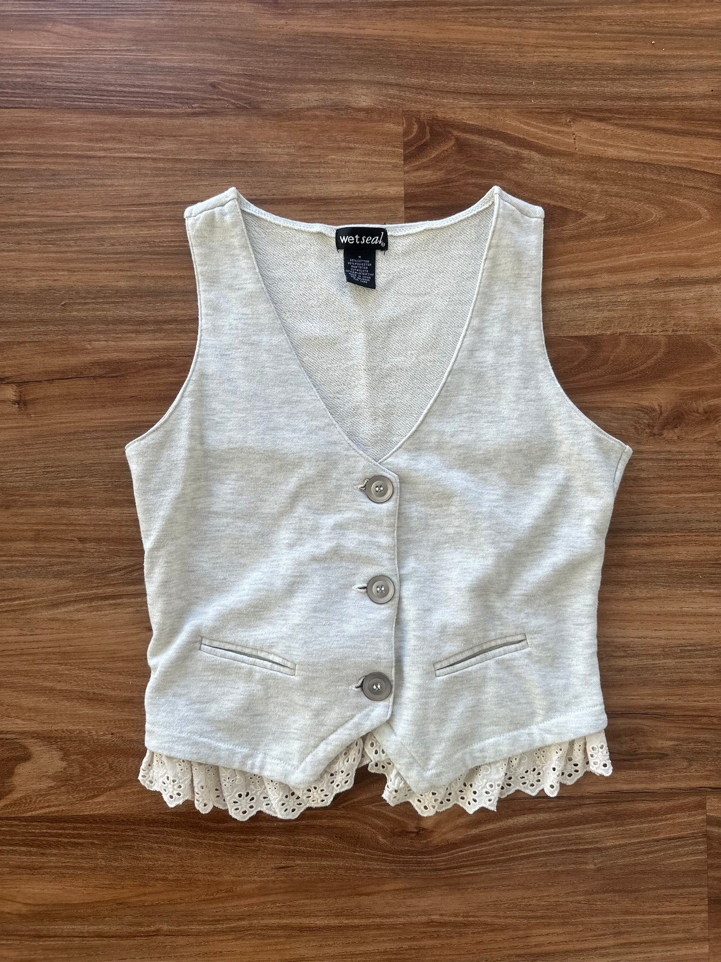 Vintage 2000a light gray soft vest