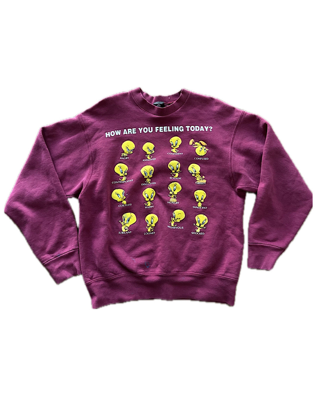 Vintage 90s Tweety burgundy sweatshirt