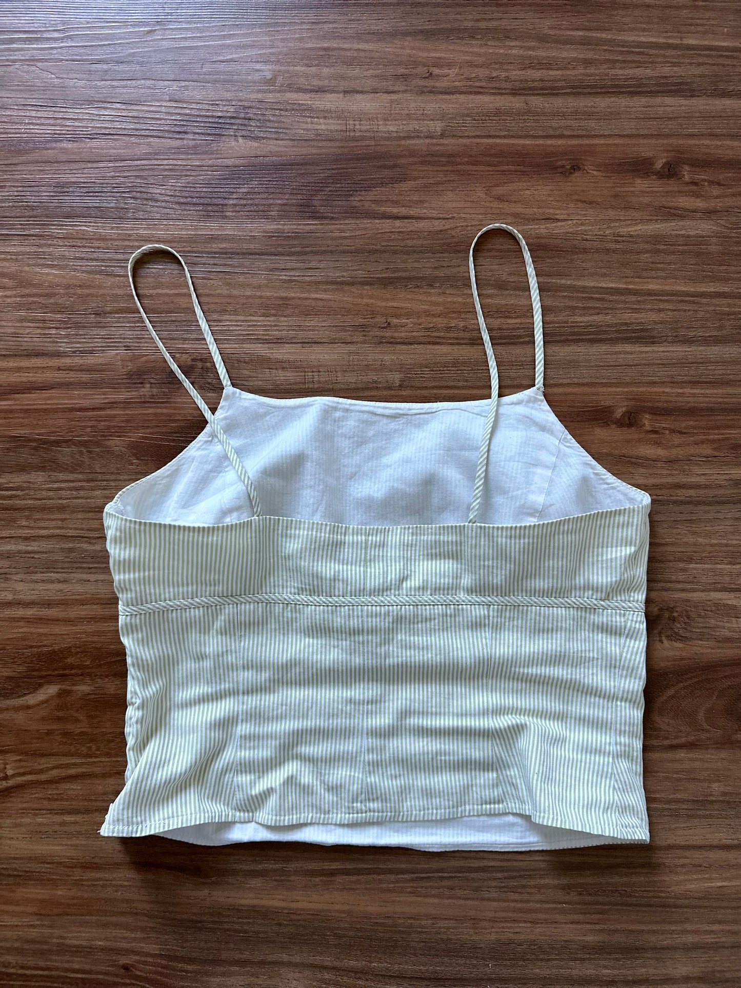 Vintage 2000s mint green striped tank