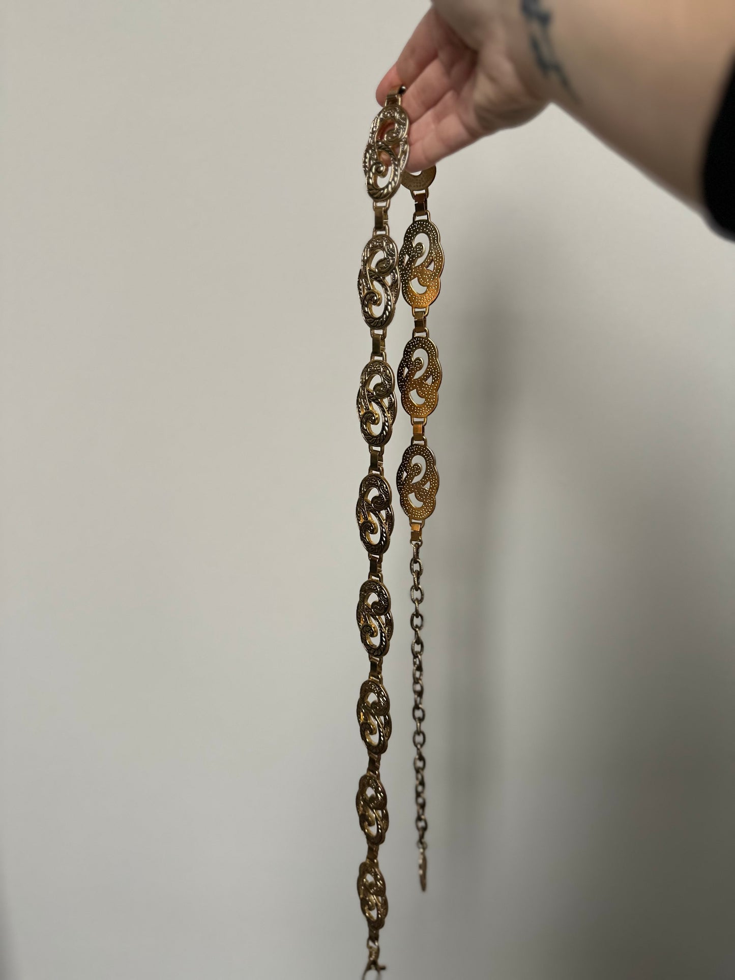 Vintage 90s gold chain belt