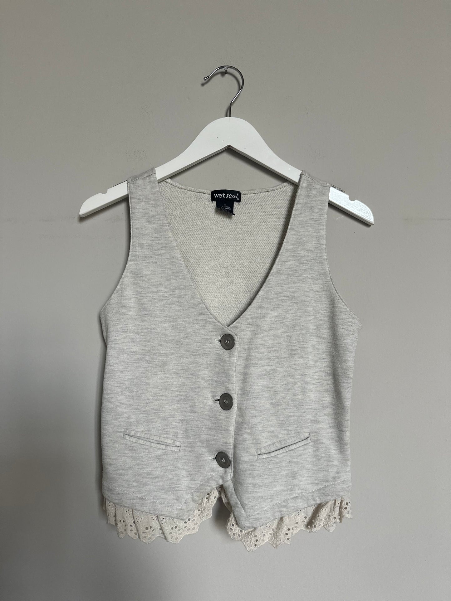 Vintage 2000a light gray soft vest