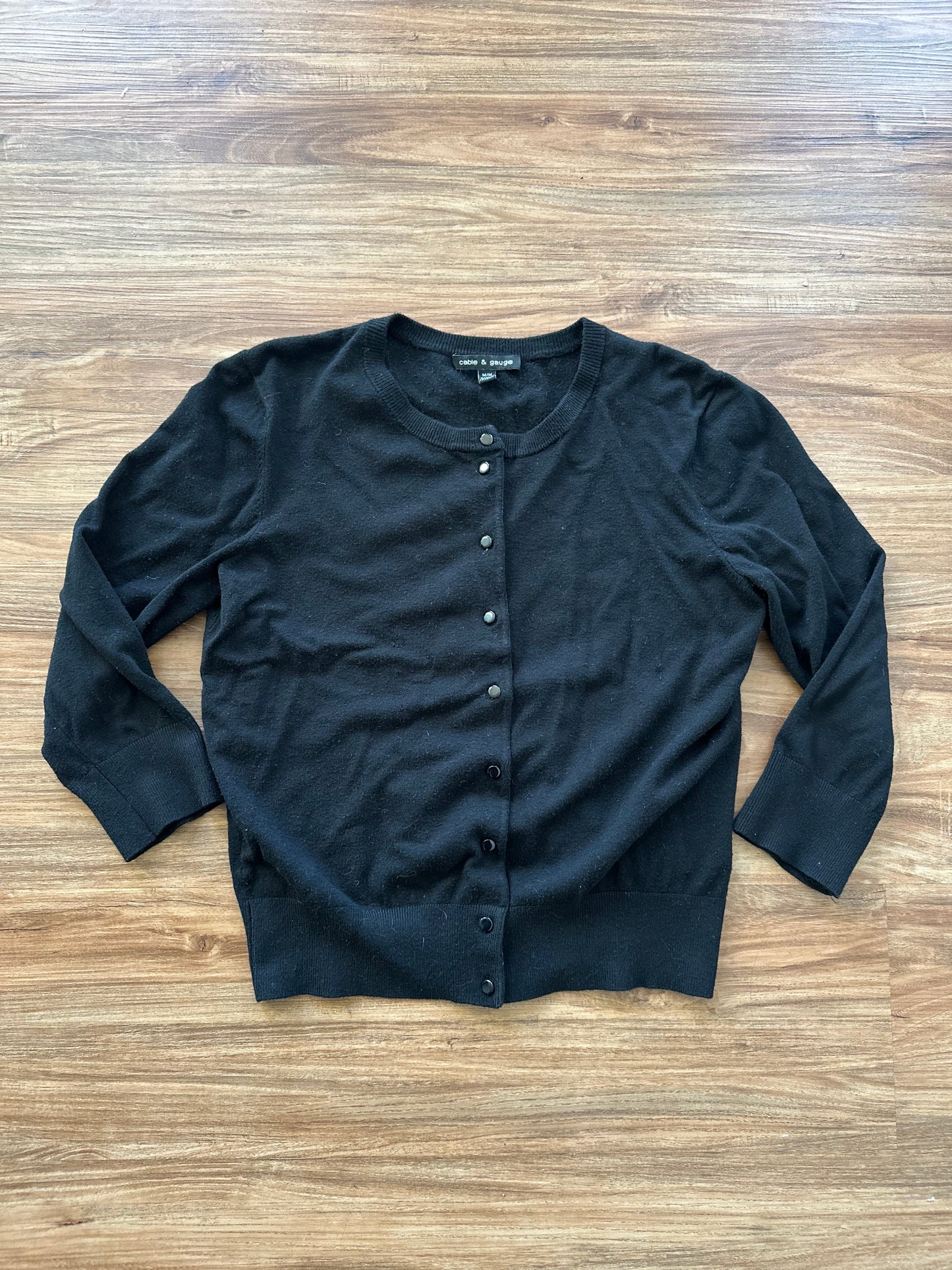 2000s black buttoned up cardigan