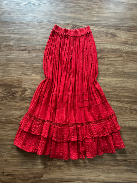 Vintage 2000s red maxi dress