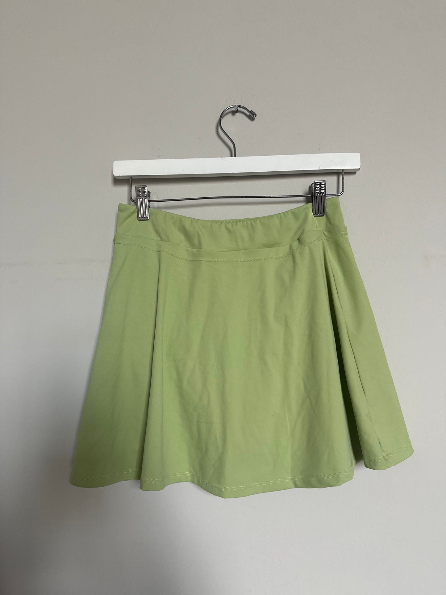 2000s green open tie skort