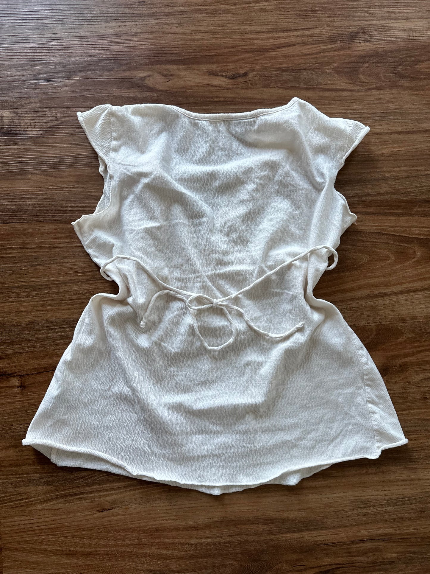 Vintage 2000s white cotton gauzy top