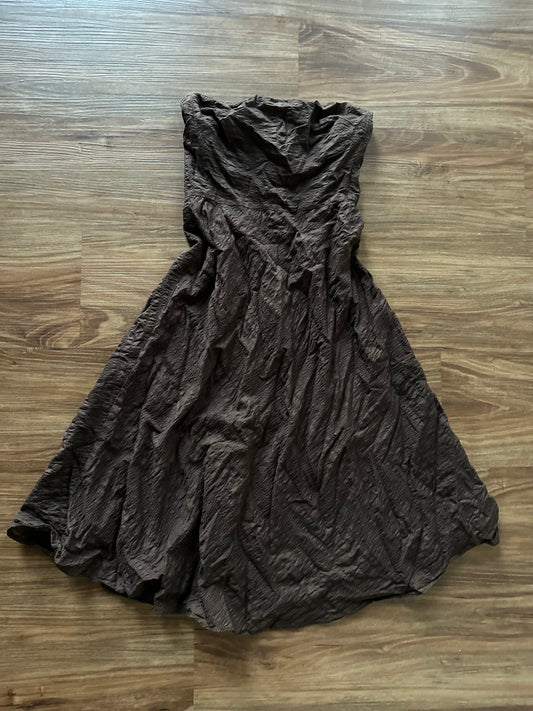 Vintage 2000s brown strapless dress