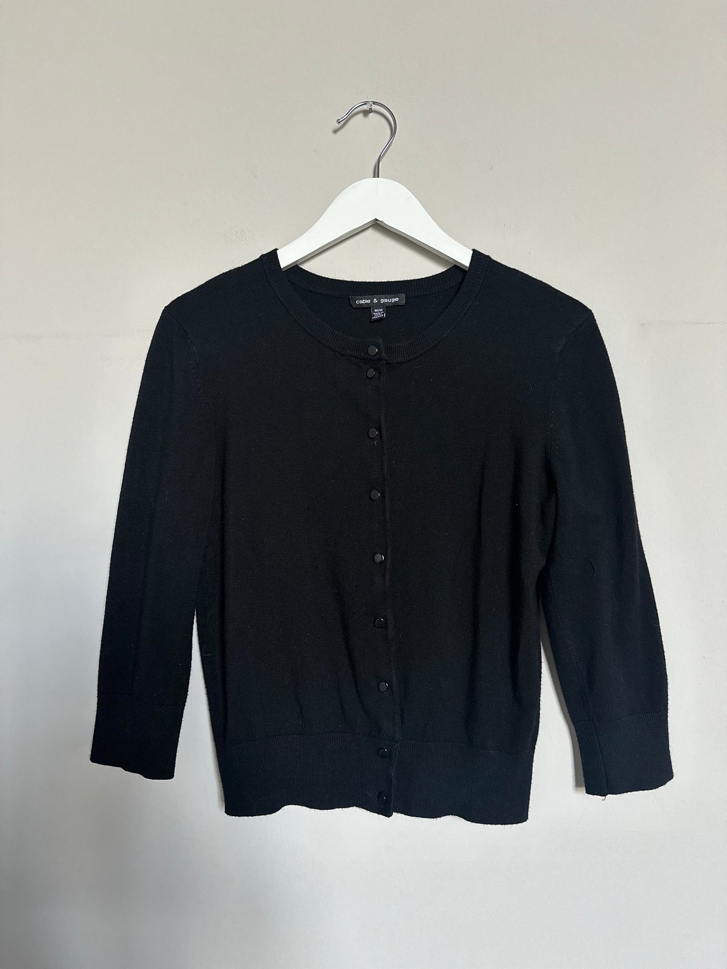 2000s black buttoned up cardigan