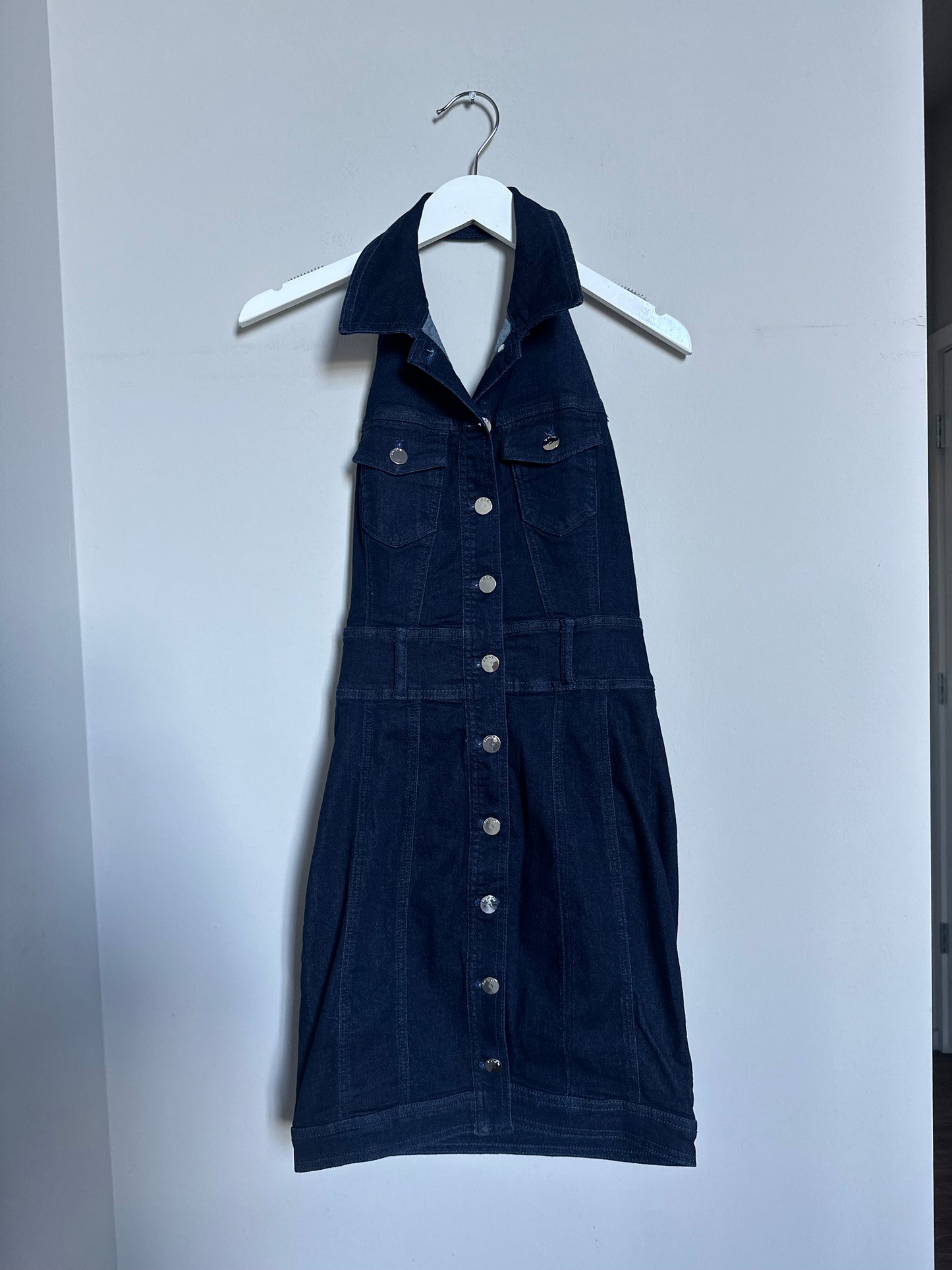 Vintage 2000s BEBE dark denim dress