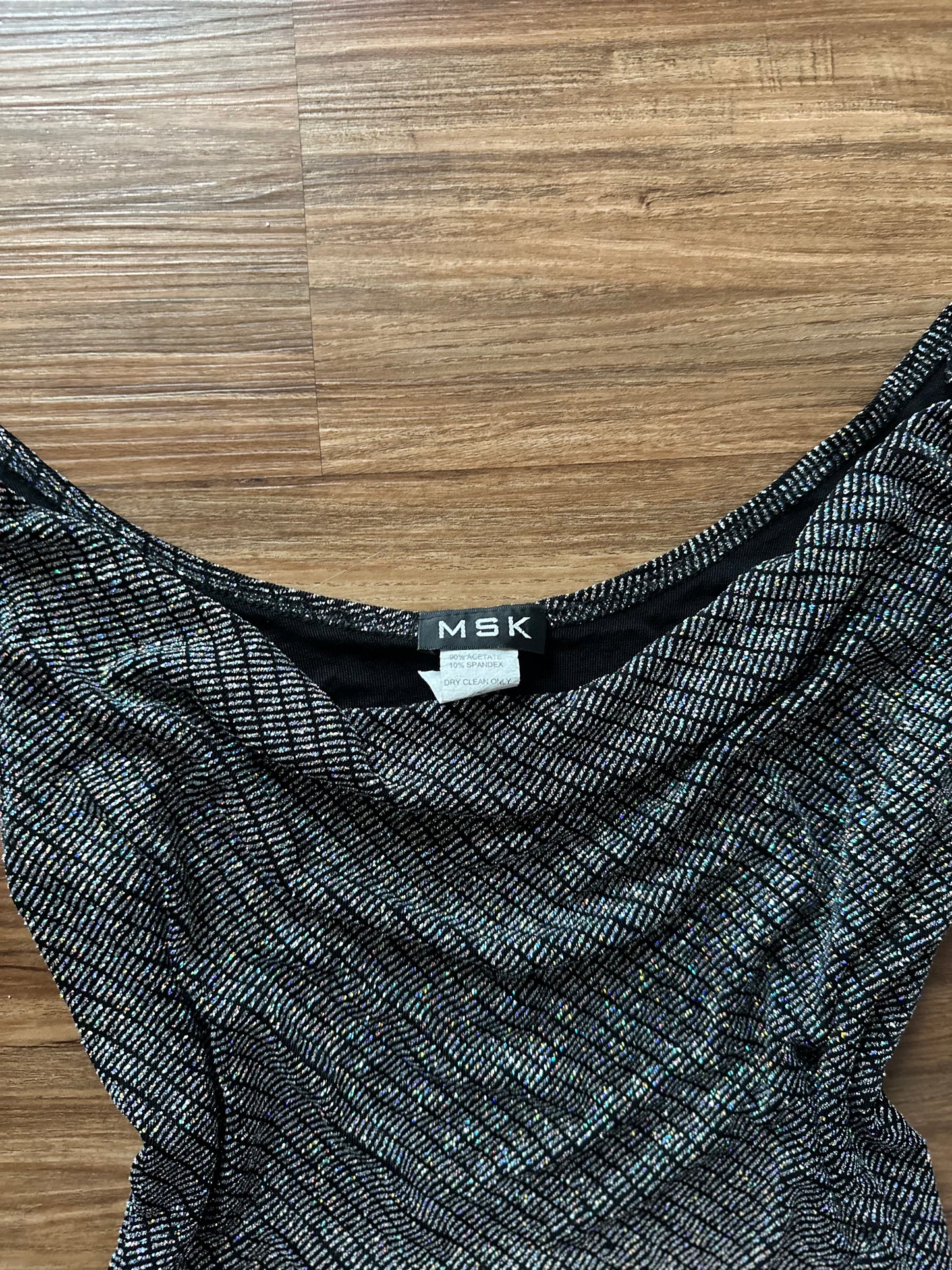 Vintage 90s sparkly cow neck tank