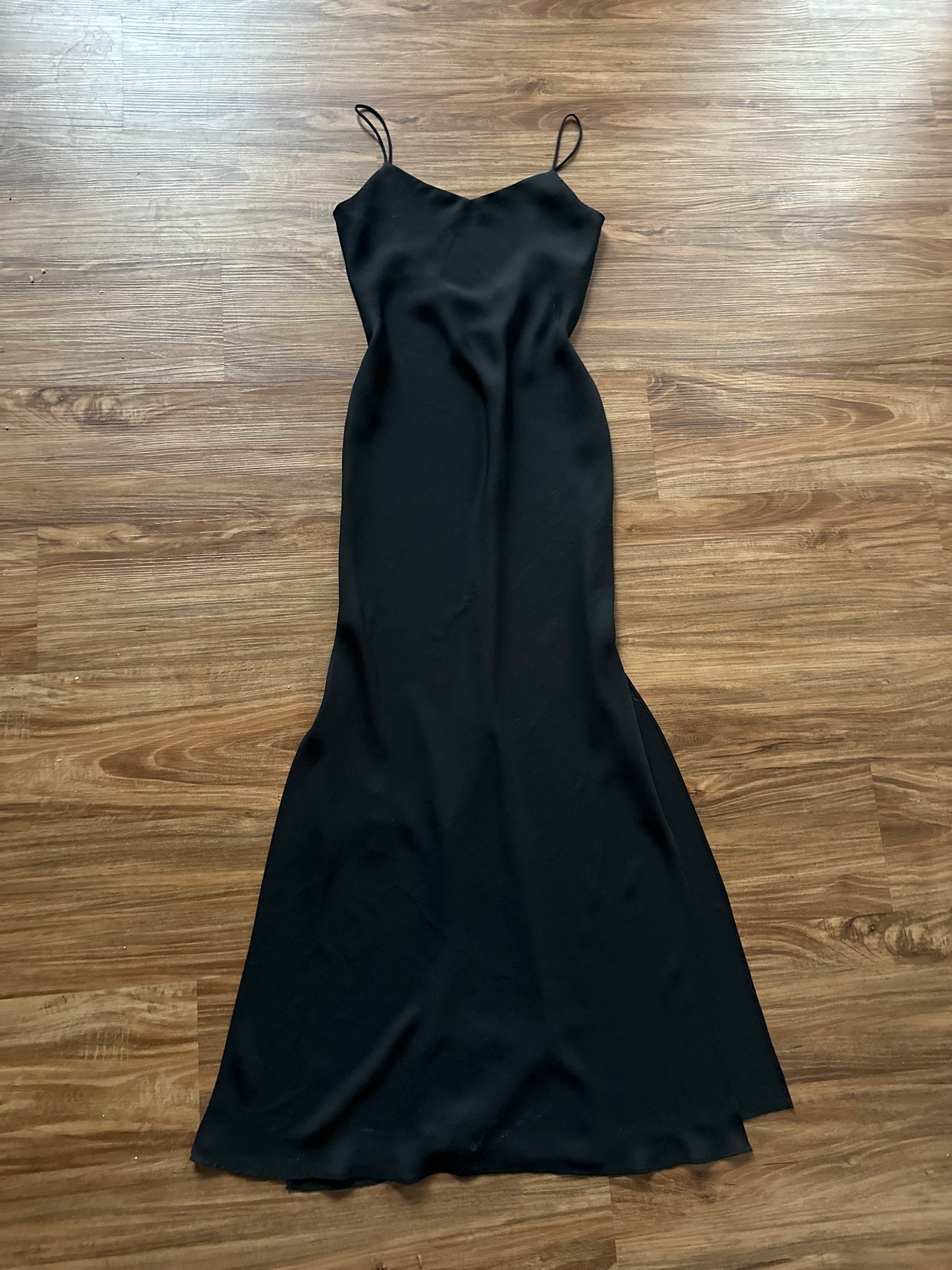 Vintage 90s maxi slip open back dress