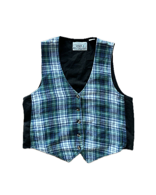 Vintage 90s plaid vest