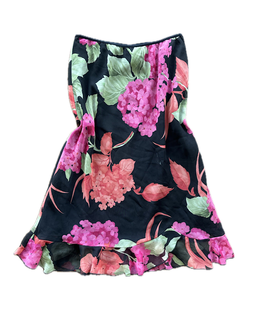 Vintage 2000 floral slip midi skirt