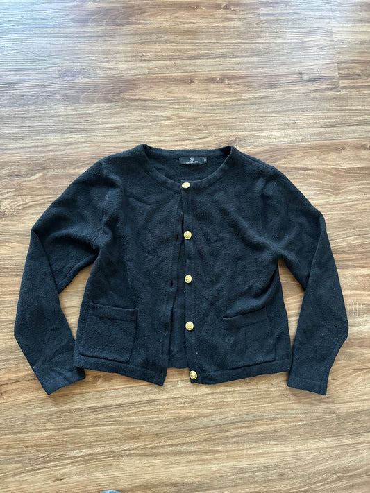 2000s gold buttoned cardigan