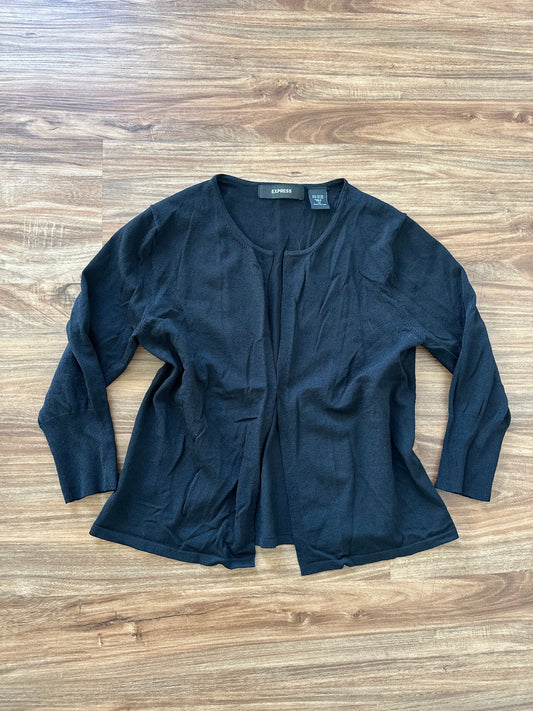 2000s black opened cardigan