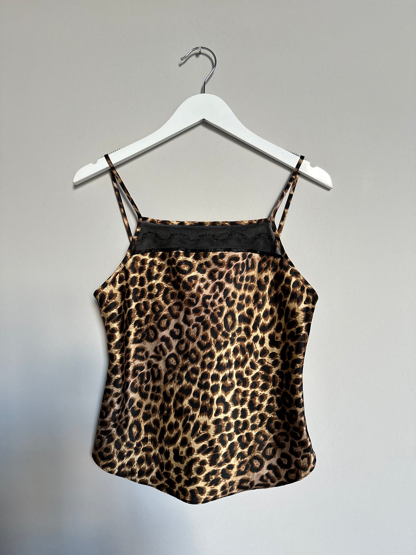 90s jaguar print silk top