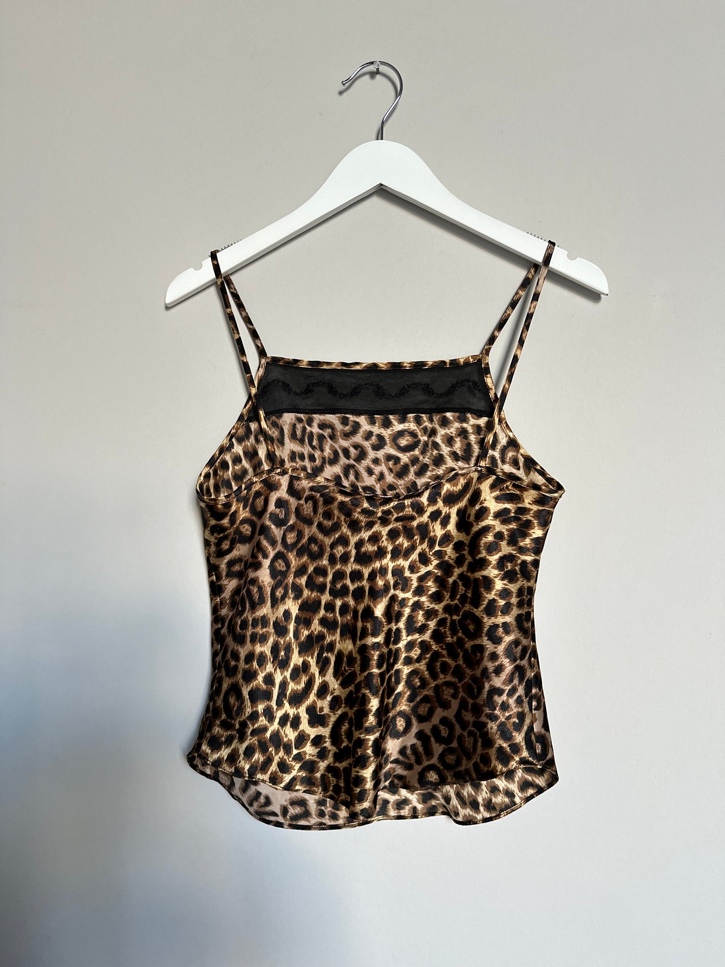 90s jaguar print silk top